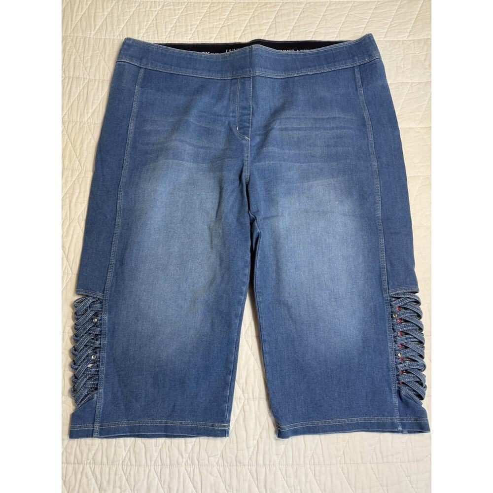 Peter NYGARD LUXE DENIM SKIMMER 4 WAY STRETCH SZ 2X 20-22 blue pull on women